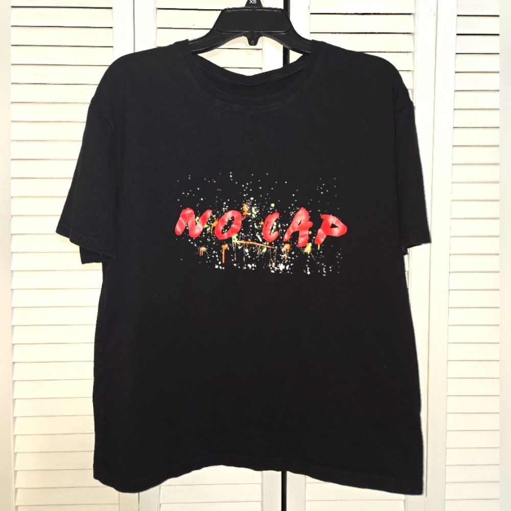 Shein Men's S Black Graphic T-Shirt- No Cap